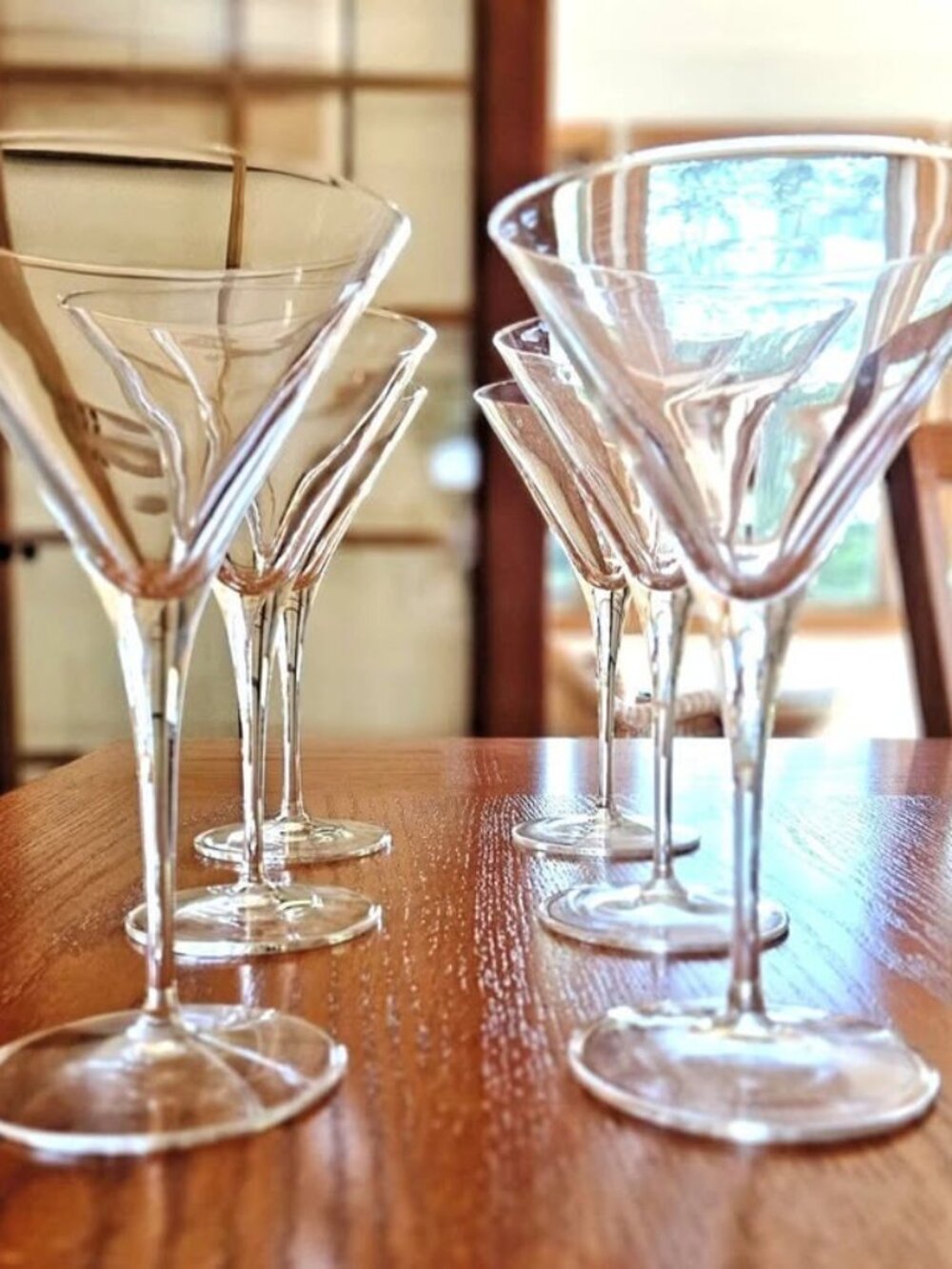 Set of 6 Luigi Bormioli Martini Glasses Signed